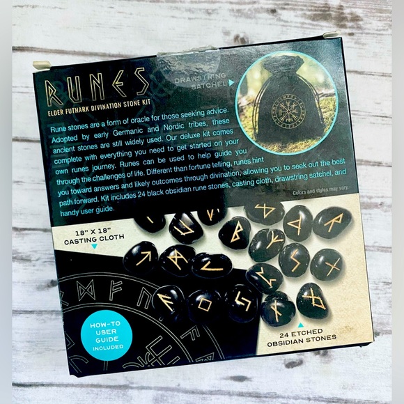 Runes Elder Futhark Divination Stone Kit - Picture 2 of 3